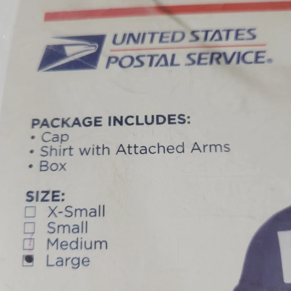 USPS Mail Carrier Dog Halloween Costume Large Blue Mailman Pet Pup Photo Shoot